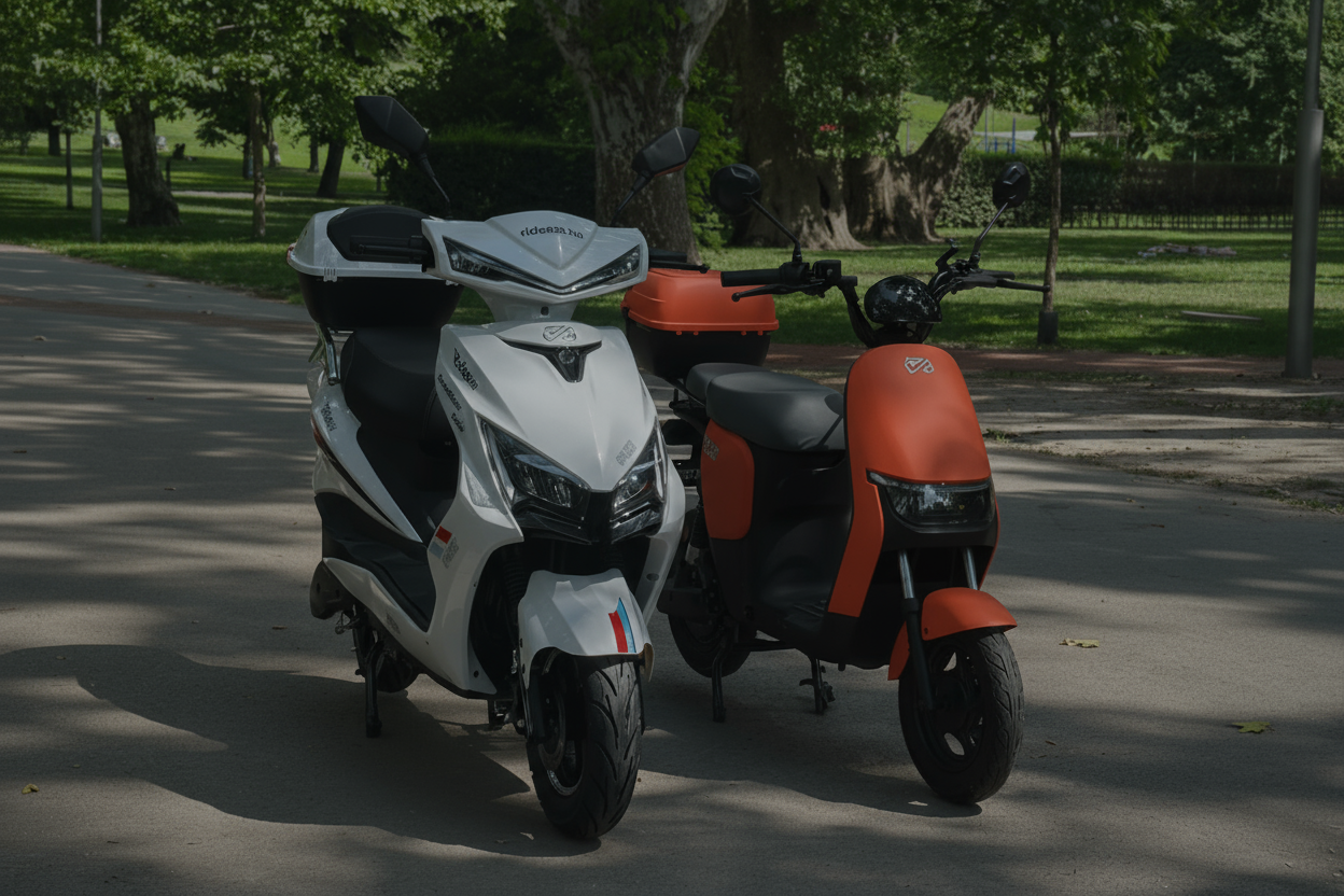 Rideezo fully electric city mopeds escooter electric future Budapest teljesen elektromos robogó közlekedéshez és futároknak Budapesten elektromos jövő használt robogó
eladó elektromos robogó, and more powerful battery than other brands like yadea