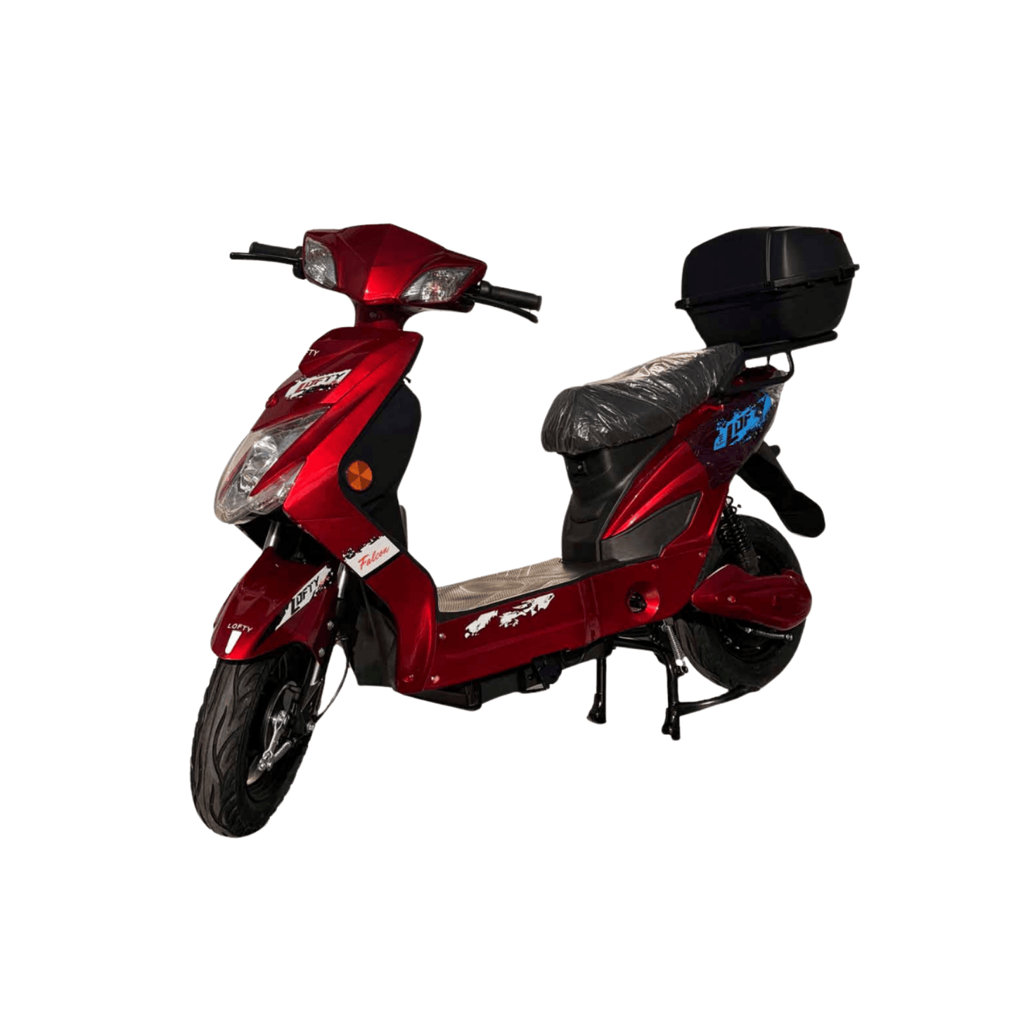 Lofty elektromos robogó piros sportos dizájn, tárolódoboz – városi robogó 279.990 Ft-ért