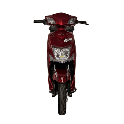 Lofty elektromos robogó piros színben, LED lámpával, 300W motorral – városi használatra, 279.990 Ft