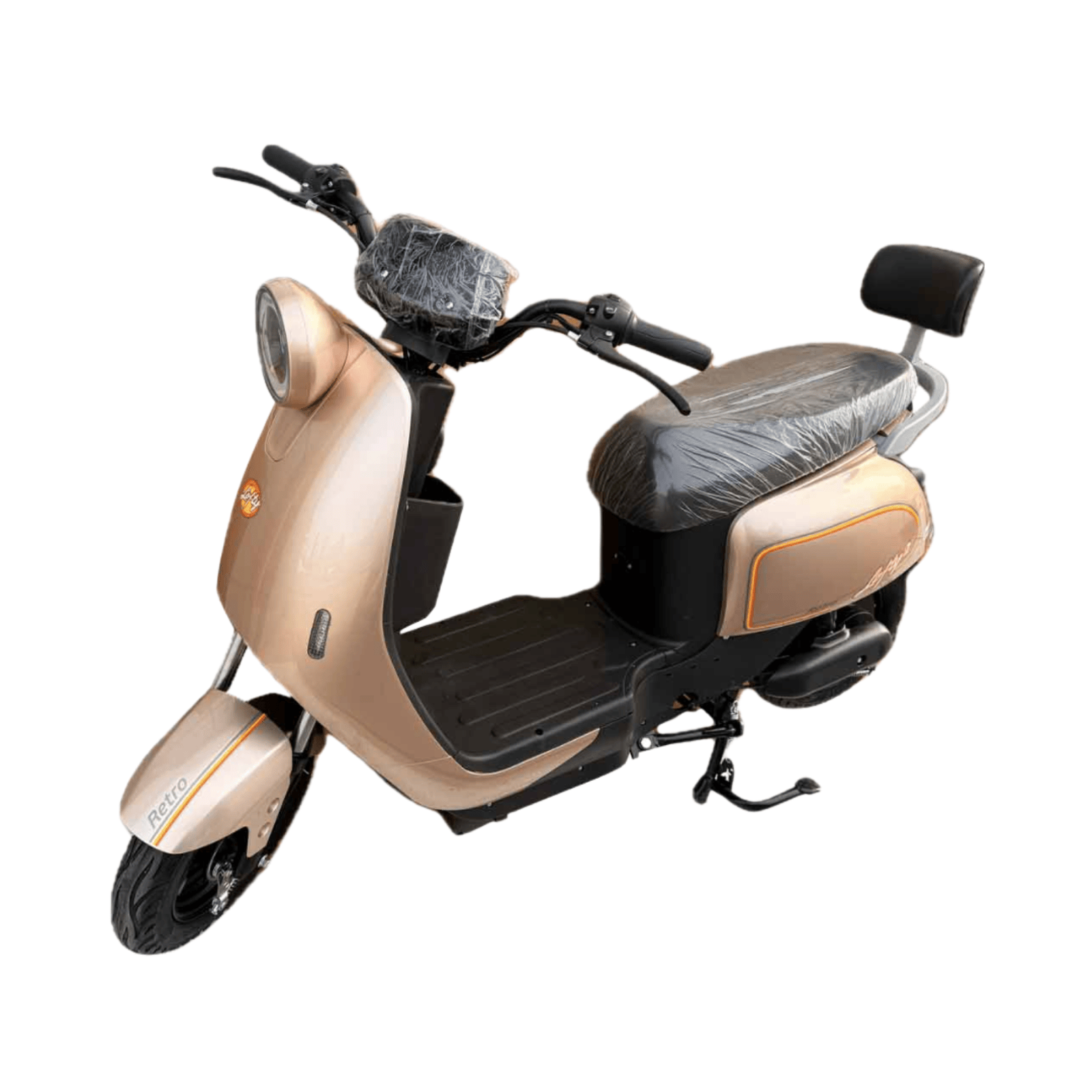 Pezsgőarany Lofty 2 3/4 elölnézet – 329 990 Ft, jogosítvány nélkül, olcsó városi elektromos robogó, 300W