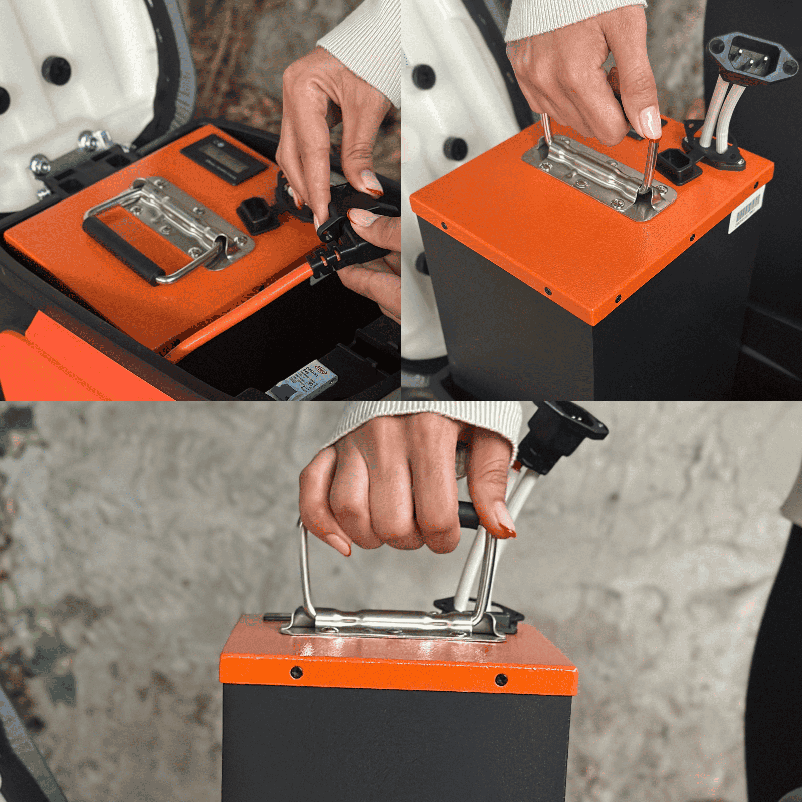 instalation of 48V60Ah lithium battery for electric moped– up to 110 km range
