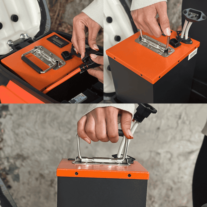 instalation of 48V60Ah lithium battery for electric moped– up to 110 km range